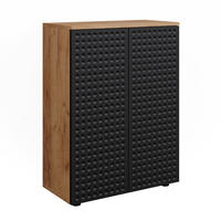 MIDISCHRANK Irma Anthrazit gepunktet 60 x 81 cm - Anthrazit, Holzwerkstoff (60/81/30cm) - Vicco