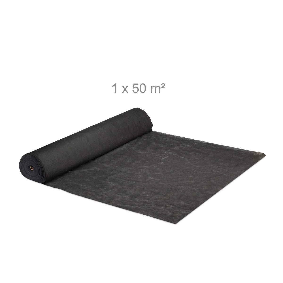 UNKRAUTVLIES - Schwarz, Kunststoff (100/0.1/50cm) - Relaxdays