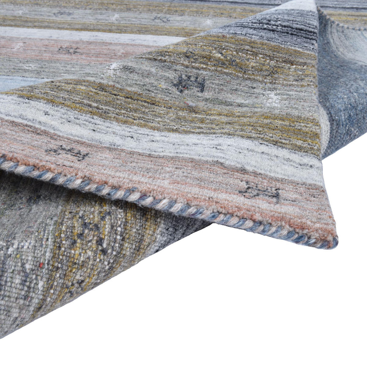 WOLLTEPPICH Nebraska Streifen Design 140x200 cm - Multicolor, Textil (140/200cm) - THEKO