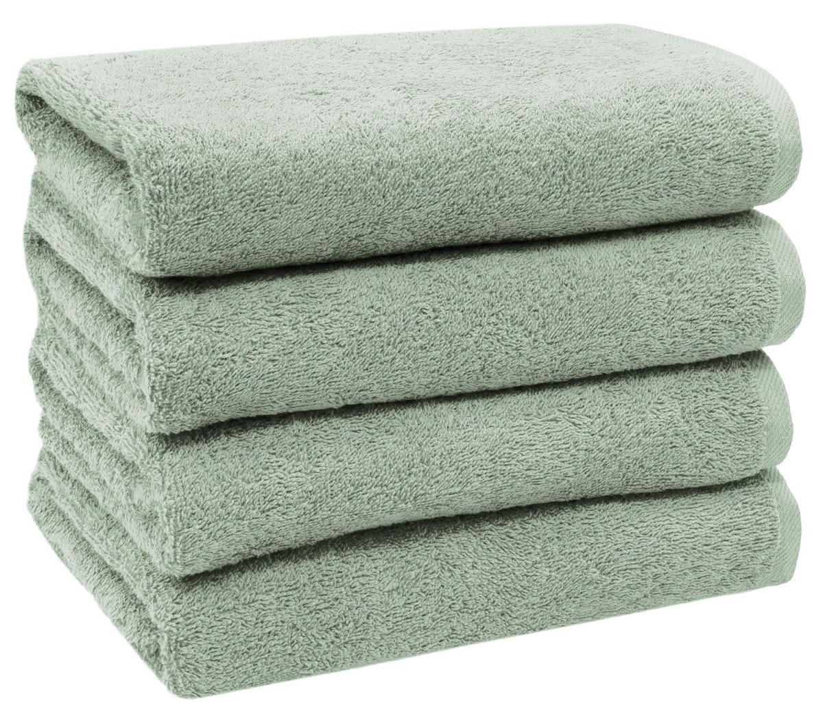 HANDTÜCHER, 4er-Set, 50x100 cm, 100% Baumwolle, Grau - Hellgrau, Textil (50/100cm) - Zollner