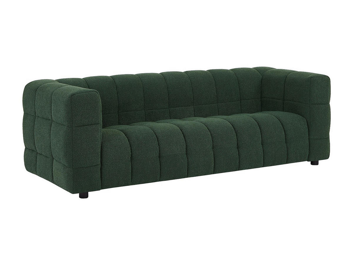 SOFA - 3 Personen - stoff - grün Lerici - Grün, Holz/Textil (213/72/89cm) - Vente-Unique