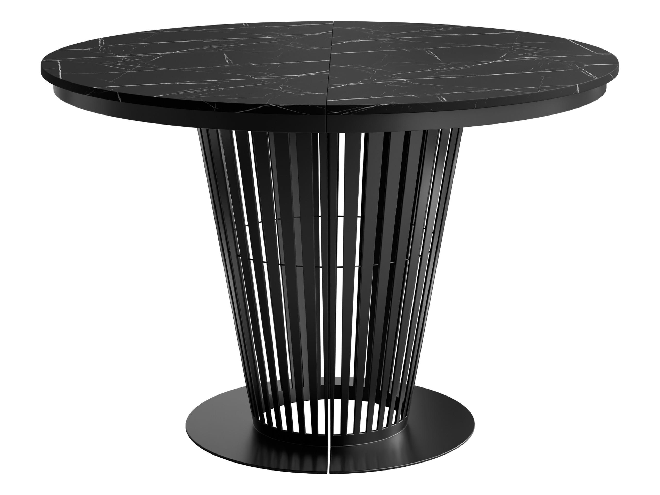ESSTISCH Elantra 100 - Schwarz, Holzwerkstoff/Metall (100/100/76cm) - MIRJAN24