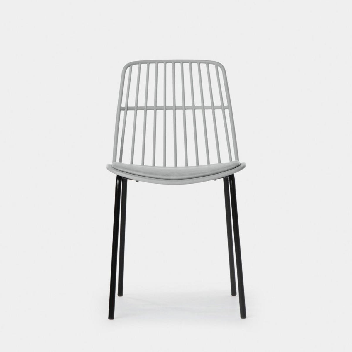 STUHL FÜR DRAUSSEN Erica Grau 45 cm x 82 cm - Grau, Kunststoff (45/82/54cm)