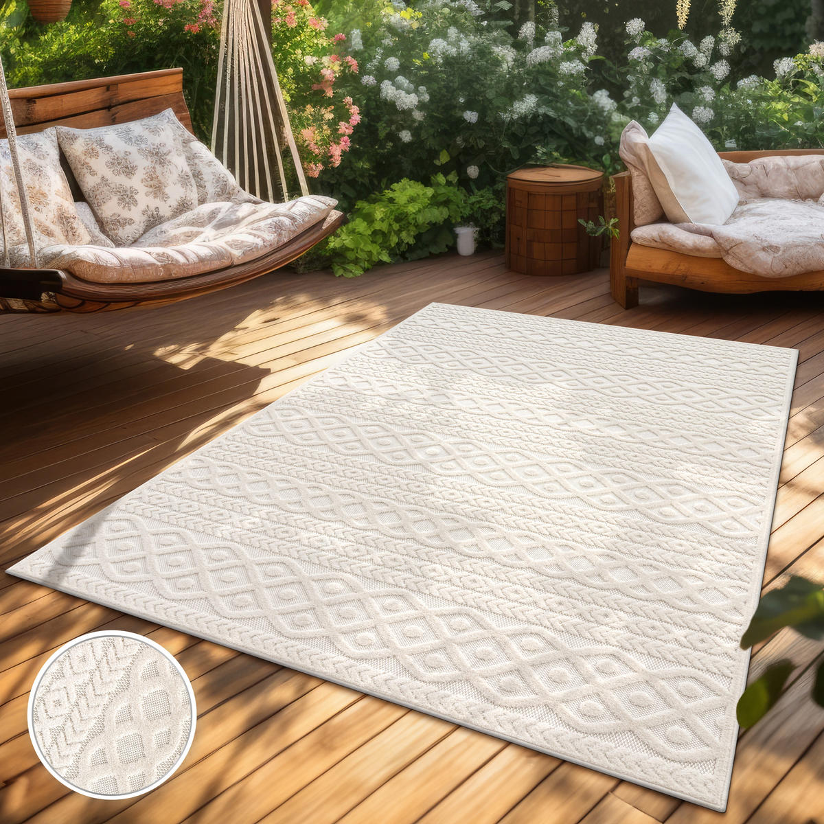 OUTDOORTEPPICH 160/230 cm Cotton 231 - Creme, Textil (160/230cm) - Paco Home