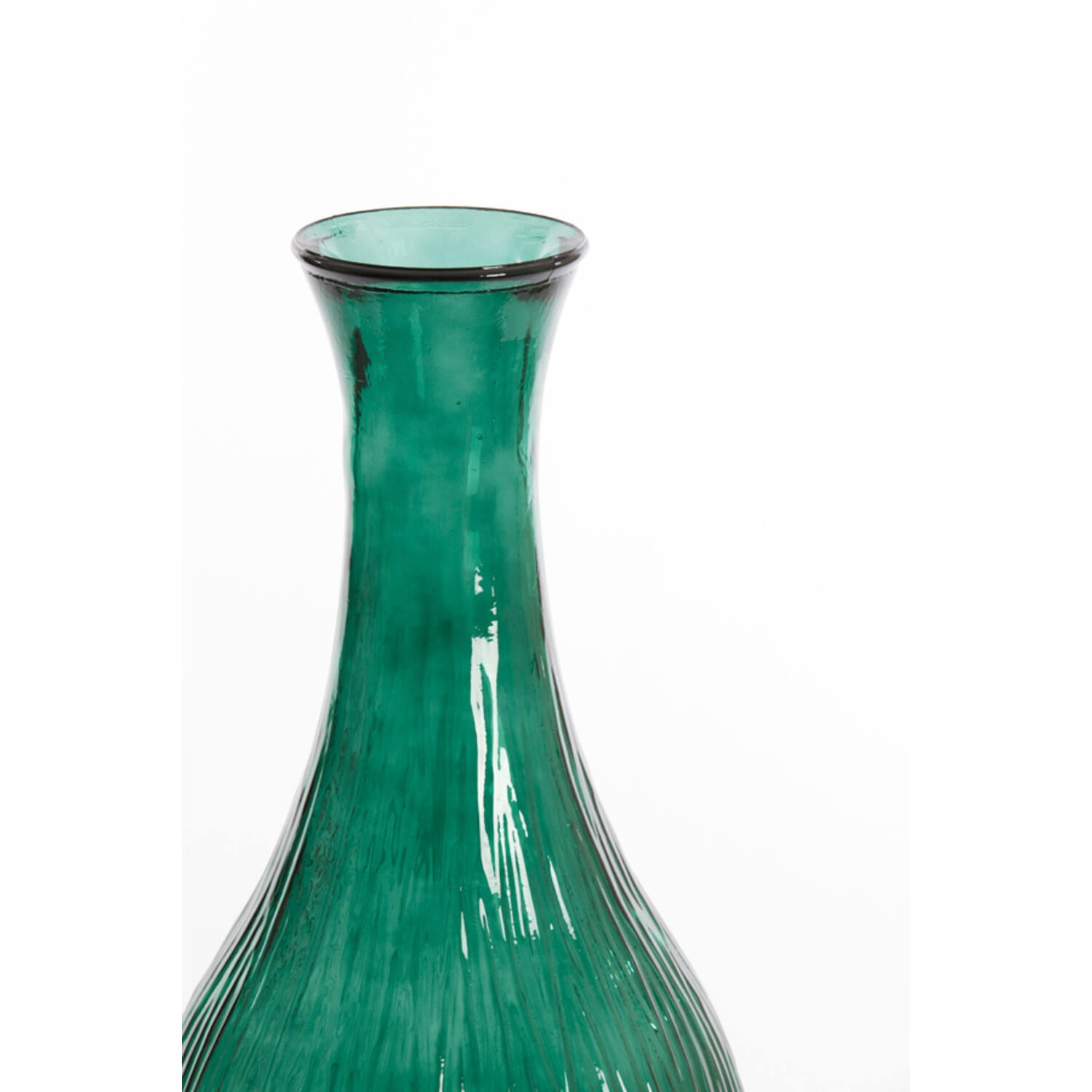 BODENVASE JUTHA Ø34x75 cm, Glas, Dunkelgrün - Dunkelgrün, Glas (75cm) - Light & Living