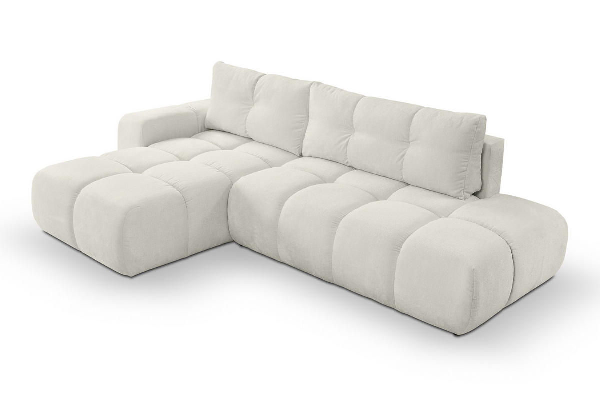 ECKSOFA L Form Hosio Beige 286/177/88 cm Links mit Schlaffunktion - Hellbraun/Schwarz, Kunststoff/Textil (177/286cm) - AX Living