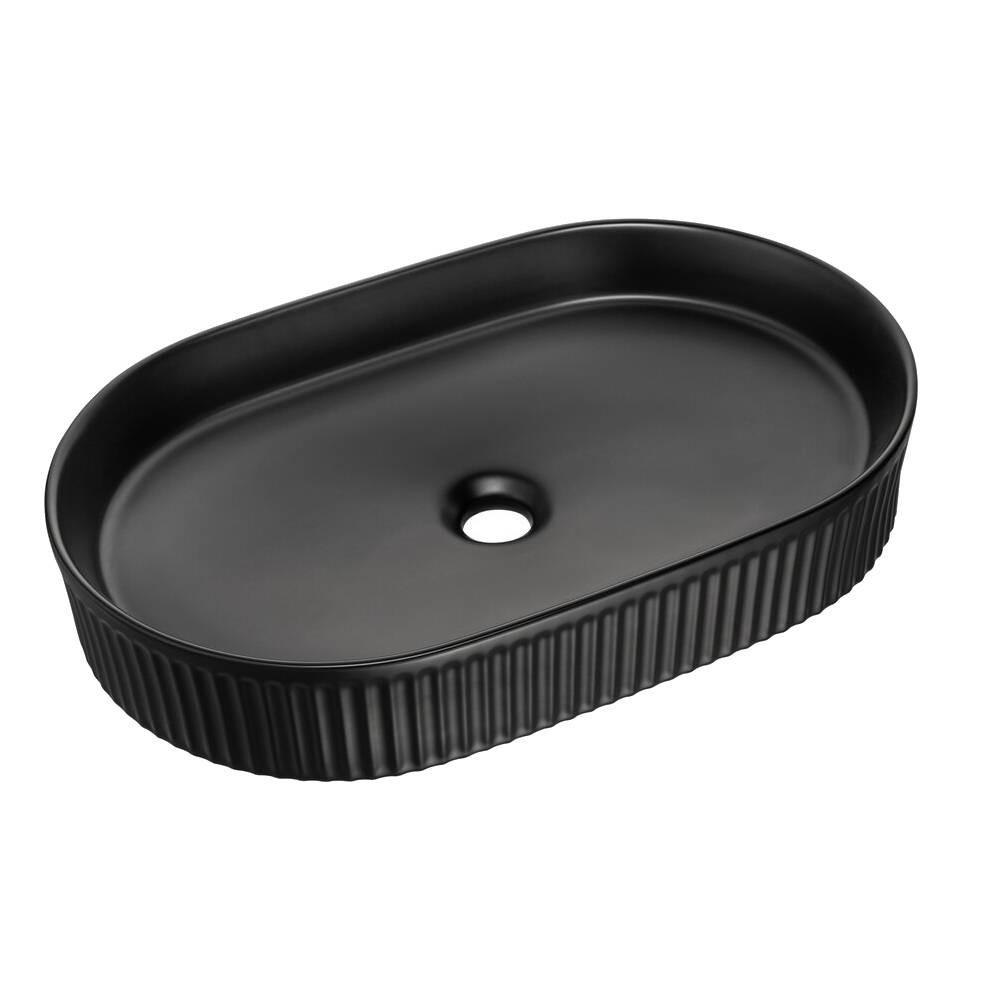 AUFSATZWASCHBECKEN 56 cm - BEYOND 3 BM289 in Schwarz/Matt - Schwarz, Keramik (56/10/36cm)