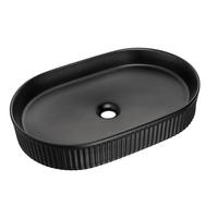 AUFSATZWASCHBECKEN 56 cm - BEYOND 3 BM289 in Schwarz/Matt - Schwarz, Keramik (56/10/36cm)