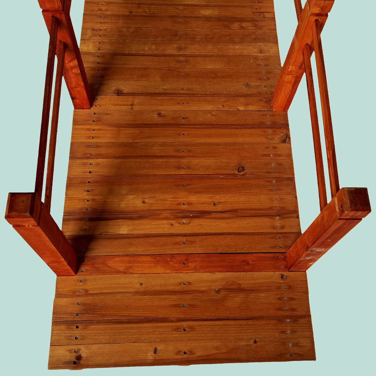 ZÁHR. most - oranžová, drevo (67/150/55cm) - Relaxdays