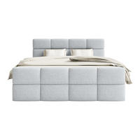 BOXSPRINGBETT ALZEA 160x200 cm, Silber - Silberfarben, Textil (160/200cm) - Fedve