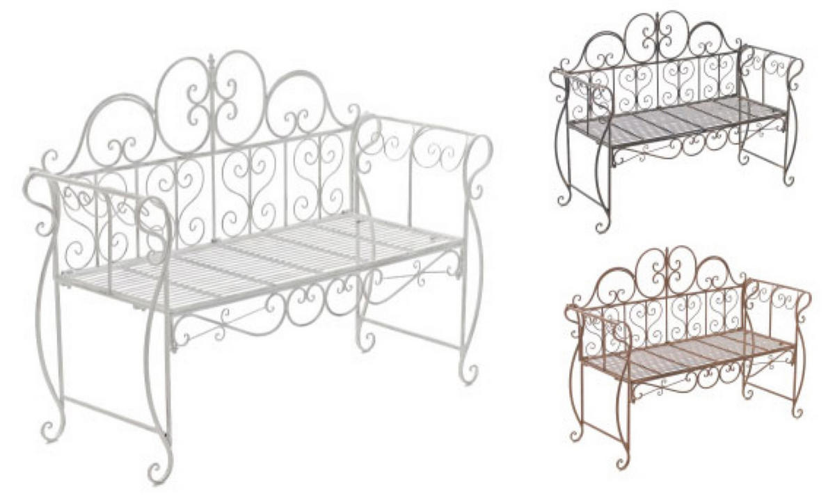 GARTENBANK Minno bronze - Braun, Metall (128/46/94cm) - TPFGarden