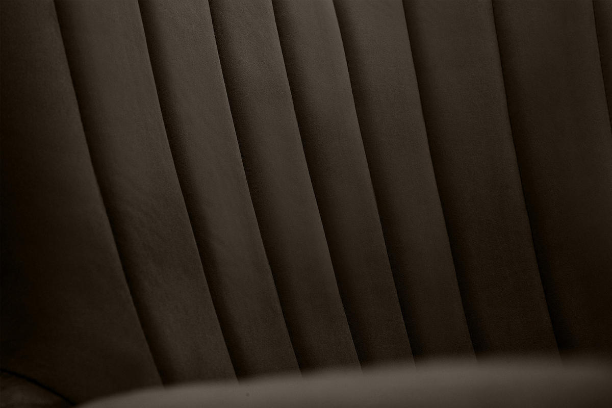 OHRENSESSEL GADI Velourstoff, Braun - Schwarz/Braun, Holz/Textil (76/100/78cm) - KONSIMO®