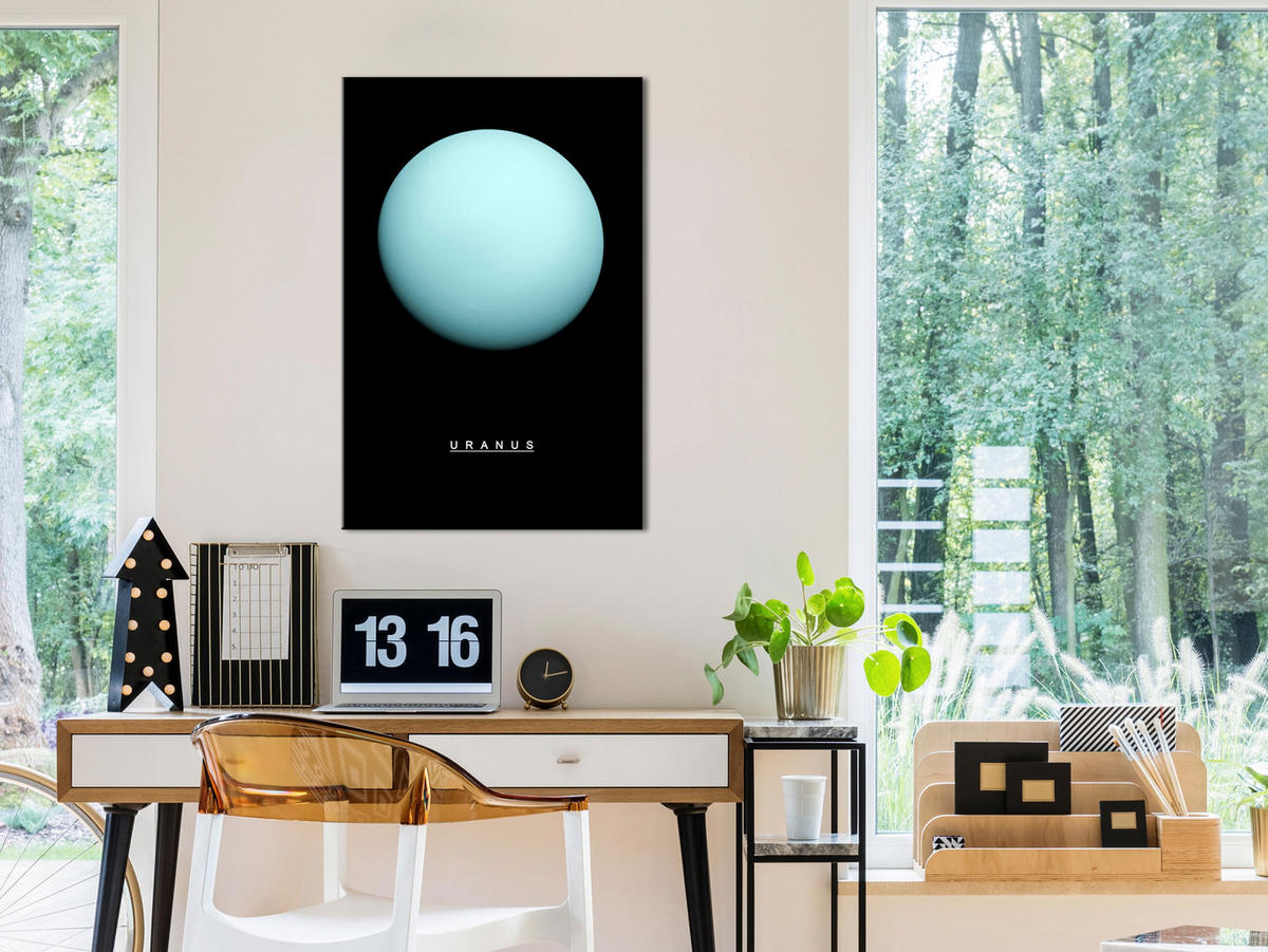 KUNSTDRUCK Schwarz 40/60 cm - Blau/Schwarz, Textil (40/60cm) - KUNSTLOFT