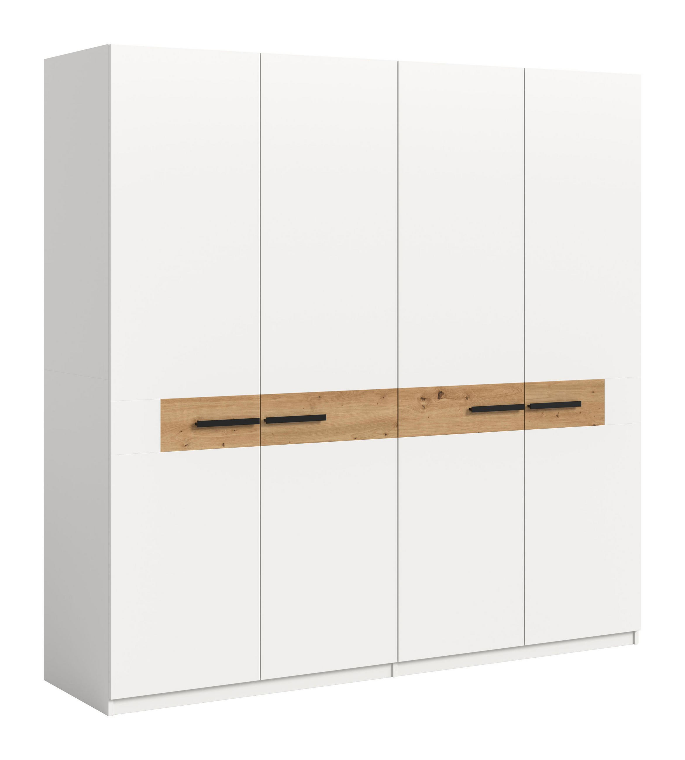 KLEIDERSCHRANK Stanga weiß 200/55/201 cm - Weiß, Holzwerkstoff (200/201/55cm) - Xonox