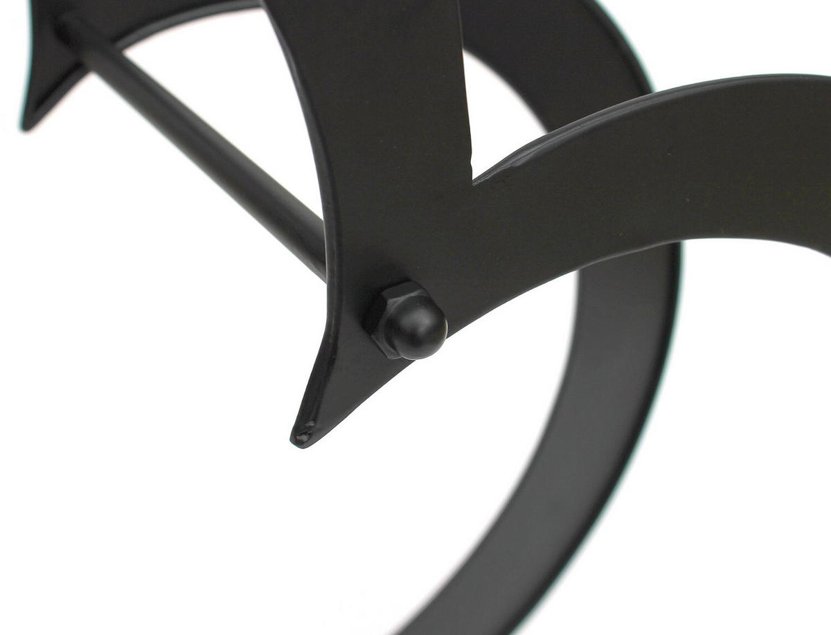 KAMINHOLZREGAL Schwarz Metall Herz 66 cm 190135 - Schwarz, Metall (66/57/18.5cm) - DanDiBo