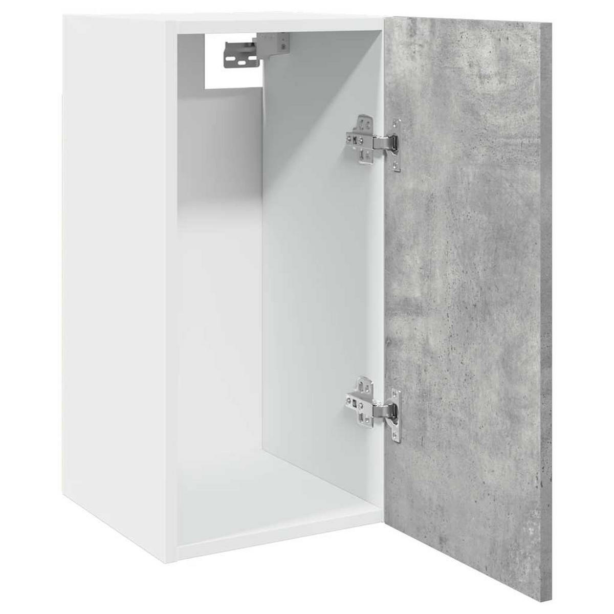 KÜCHENOBERSCHRANK Lyon mit 1 Tür 30/31/60 cm aus Holzwerkstoff Betongrau - Hellgrau, Holz (30/60/31cm) - vidaXL