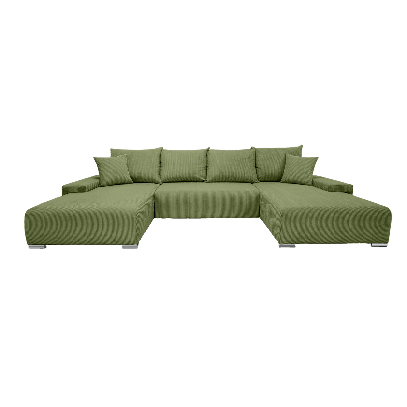 Fedve ECKSOFA Trawanga s funkcí spaní, Olivová