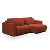 ECKSOFA Evy 3 Sitzplätze Orange - Orange, Holz (240/149cm) - Petits-meubles