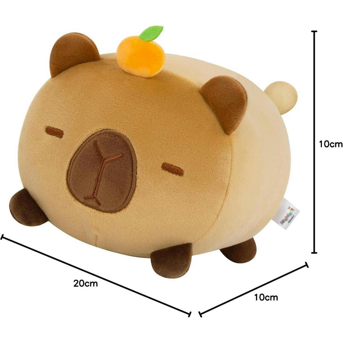 PLÜSCHKISSEN Capybara 20 cm Orange - Braun, Textil (10/20cm)