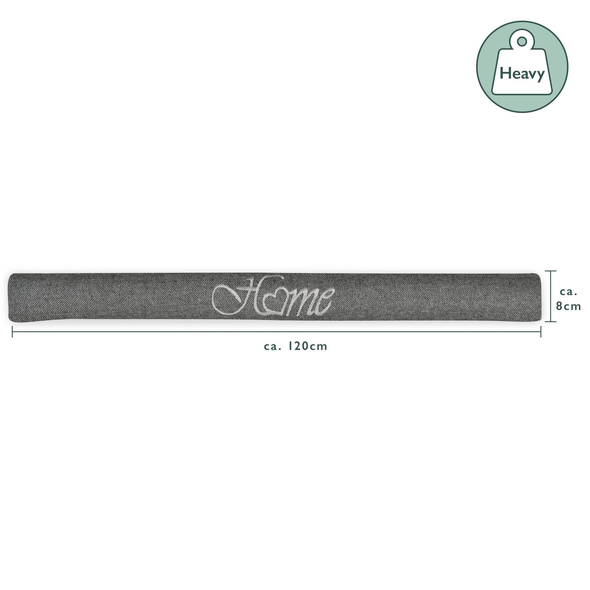 ZUGLUFTSTOPPER Tuuli HO 8x120cm Anthrazit - Anthrazit, Textil (8/120cm) - Beautissu 