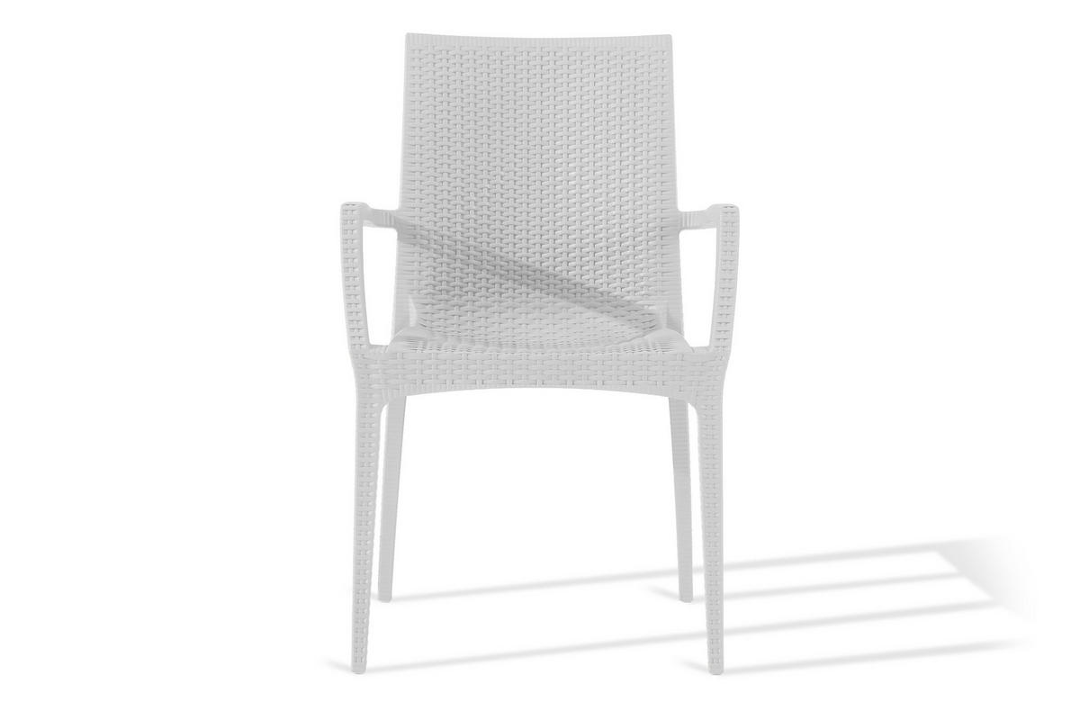 GARTENSTUHL ETULI 2-tlg, Weiß - Weiß, Kunststoff (56/88/50cm) - KONSIMO®