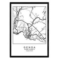 POSTER Genoa City Skandinavischer Stil A3 Rahmenlos - Klar, Papier (29.7/5/42cm) - Nacnic