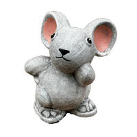 STEINFIGUR Maus Stella frostfest massiver Steinguss - Grau, Stein (12/15/10cm) - stoneandstyle