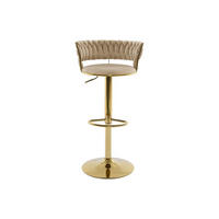 BARHOCKER - 51.5 cm x 50 cm - Stoff - Beige LOMYA - Beige, Textil (51.5/99/50cm) - Vente-Unique