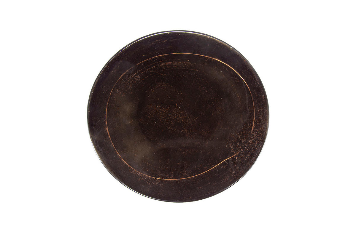 BEISTELLTISCH MOKKA Braun Glas - Braun/Kupferfarben, Glas/Metall (40/40/60cm) - KAWOLA