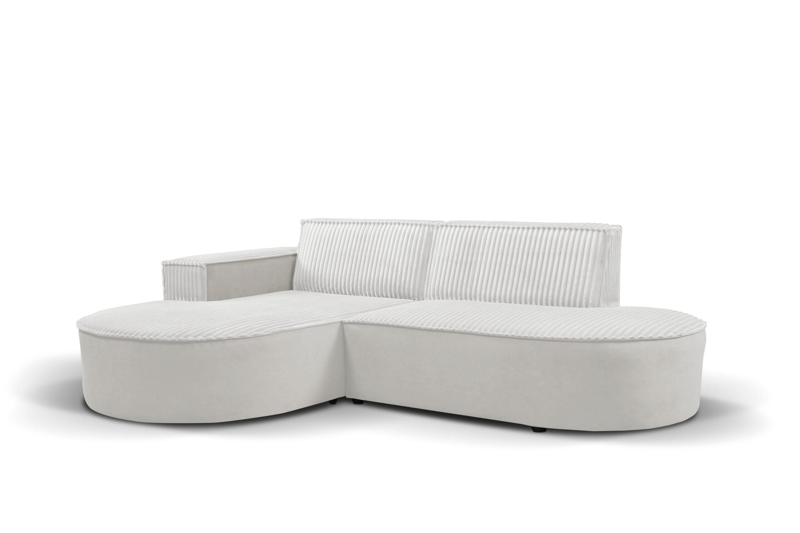 ECKSOFA L-förmiges Modena Soft Ecru Links - Ecru, Holz (165/236cm) - Kaiser Möbel