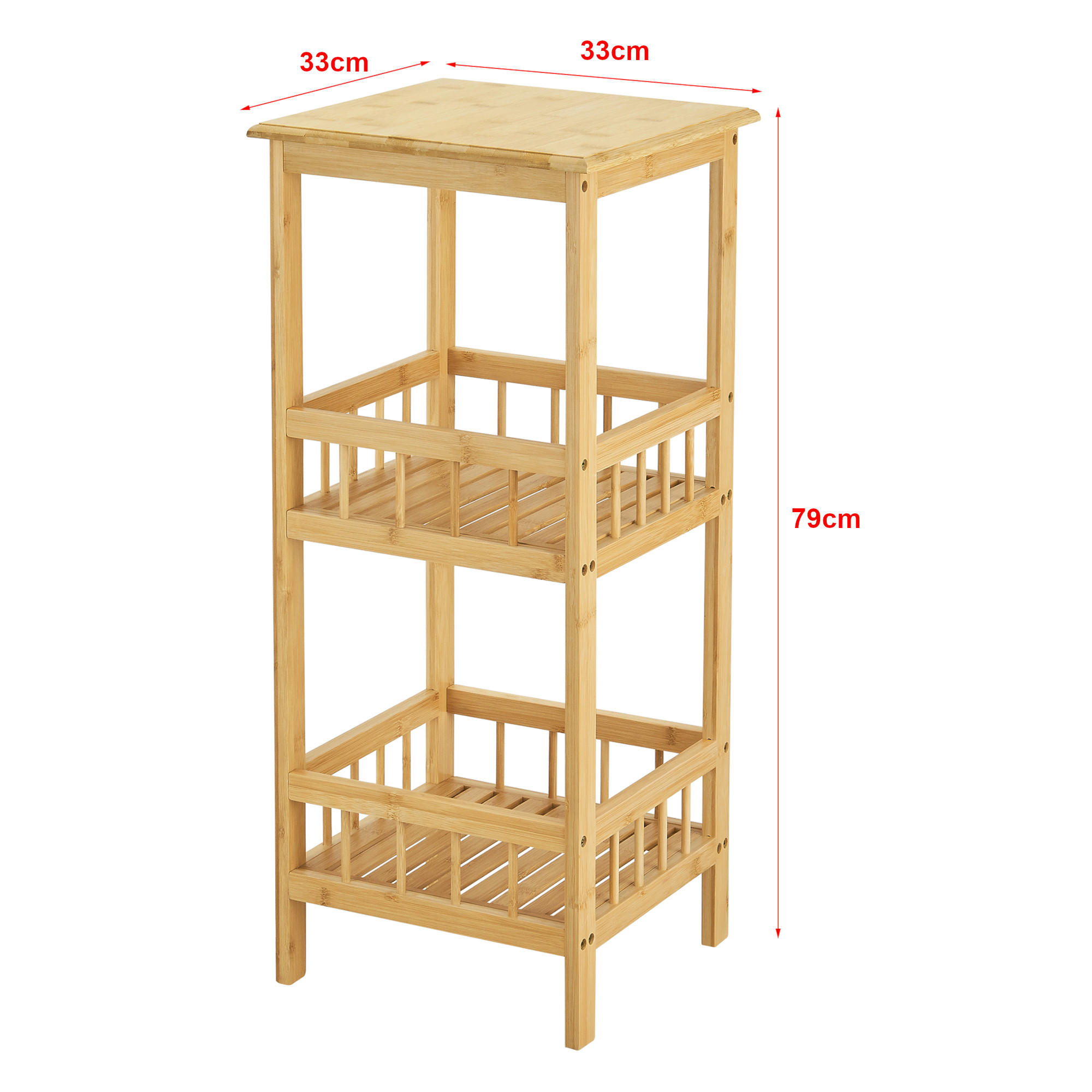 STANDREGAL Pyhäjärvi - Naturfarben, Holz (33/79/33cm) - [en.casa]