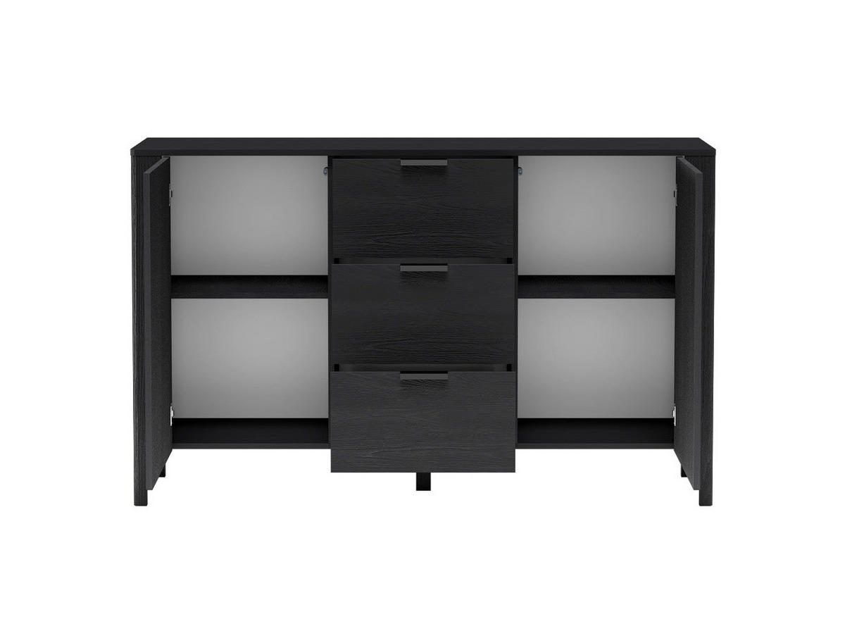 KOMMODE Malumi MM-1 Schwarz Paintflow - Schwarz, Holzwerkstoff (153/95/40.5cm)