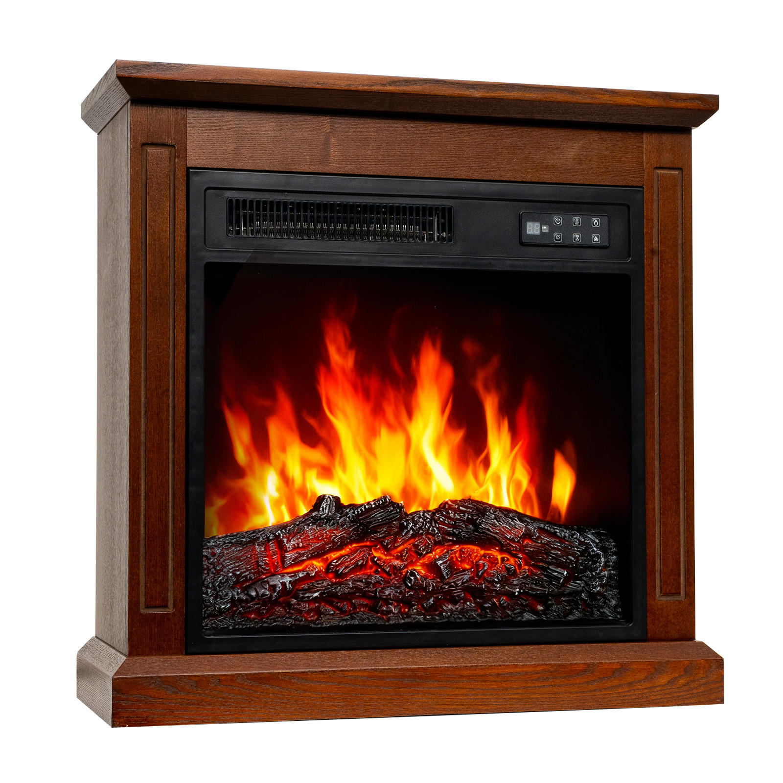 18" Elektrokamin mit Schrank - Braun, Metall (48.5/45.5/13.5cm)