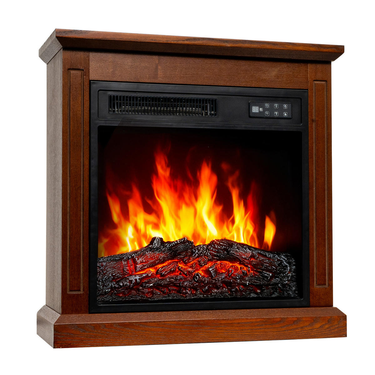 18" Elektrokamin mit Schrank - Braun, Metall (48.5/45.5/13.5cm)