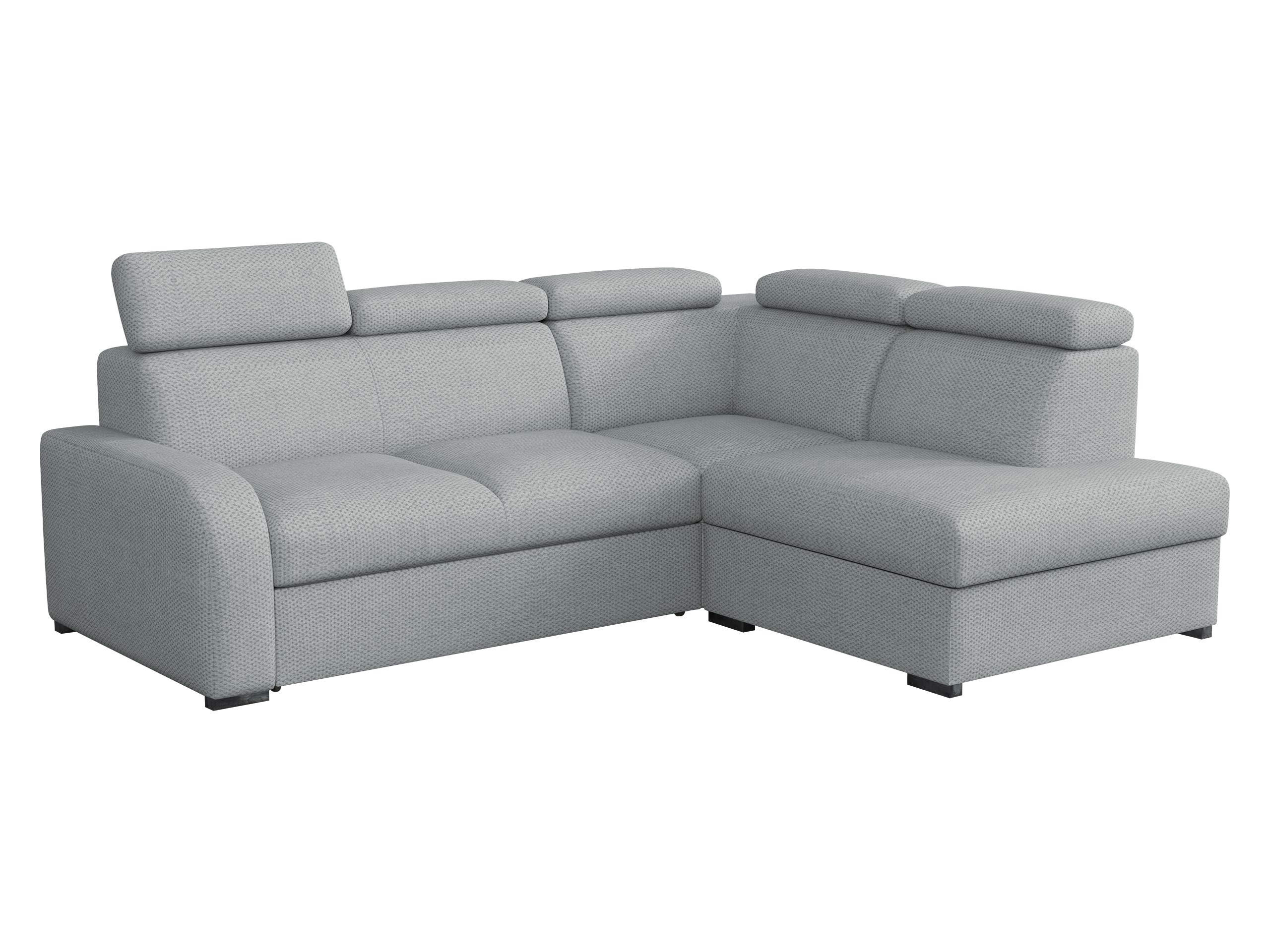 ECKSOFA Oslo 2rRLXp, Seite: Rechts 2R+R+LXP - Silberfarben/Hellgrau, Holz/Textil (250/200cm) - MIRJAN24