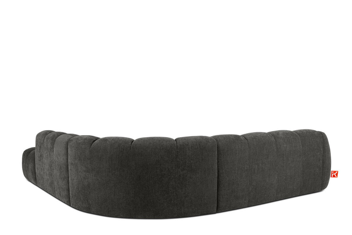 ECKSOFA RECHTS FLAVA, Graphitfarben - Graphitfarben, Holz/Holzwerkstoff (310/314cm) - KONSIMO®