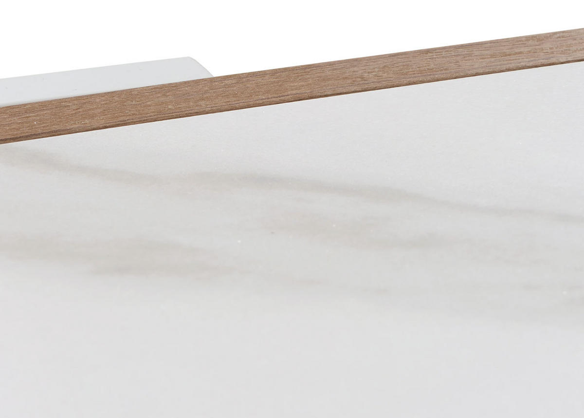 COUCHTISCH rechteck Weiß - Weiß, Stein (64/120/43cm) - MCW