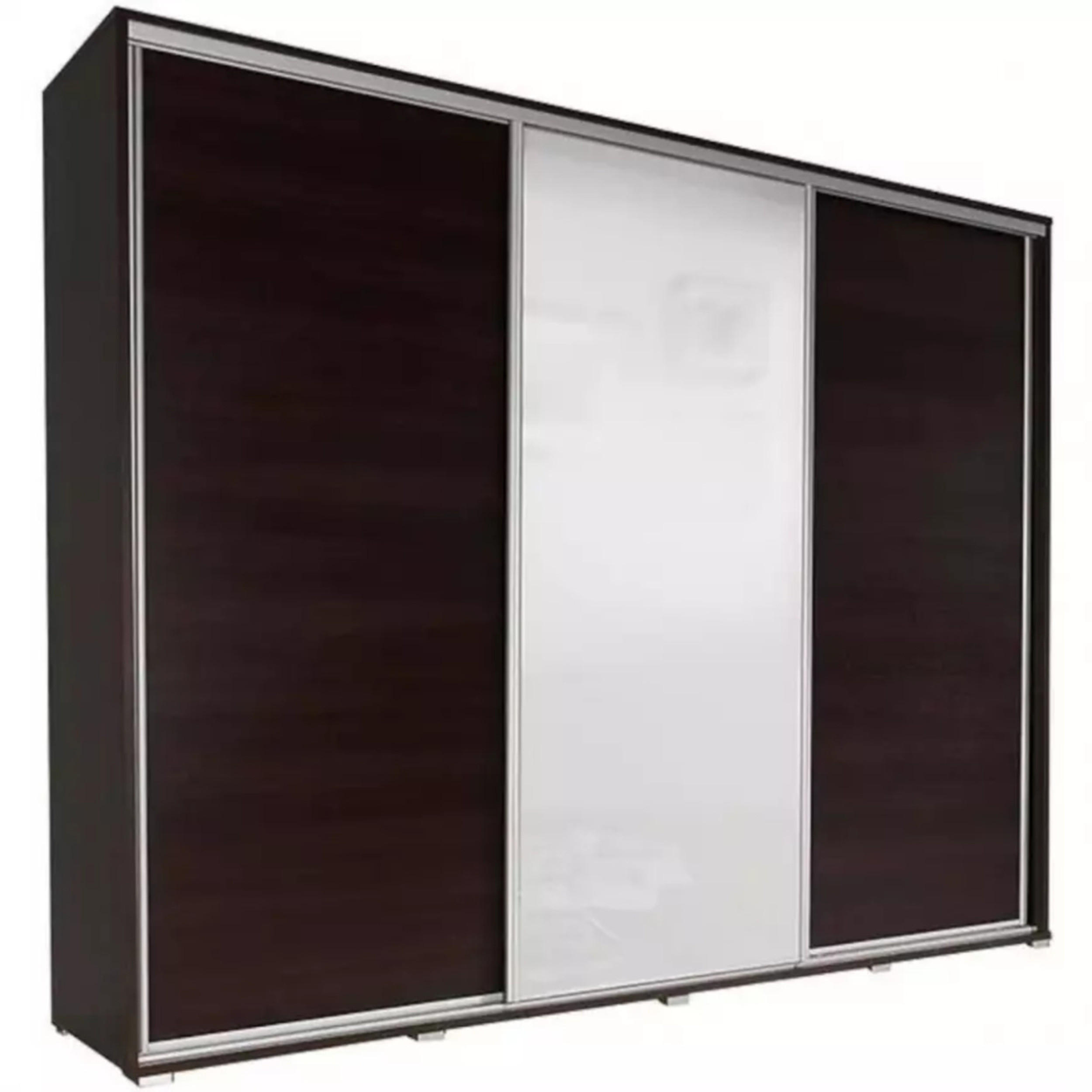 SCHIEBETÜRENSCHRANK - Kleiderschrank MONACO - Wenge - Wengefarben, Holzwerkstoff (255/251/66cm) - Möblo