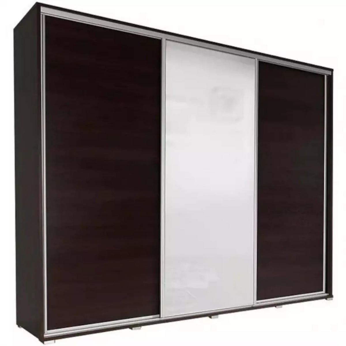 SCHIEBETÜRENSCHRANK - Kleiderschrank MONACO - Wenge - Wengefarben, Holzwerkstoff (255/251/66cm) - Möblo