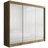 KLEIDERSCHRANK PEKA - 250 cm - Eichefarben|Weiß - Eichefarben/Weiß, Holzwerkstoff (250/215/61cm) - ALTDECOR