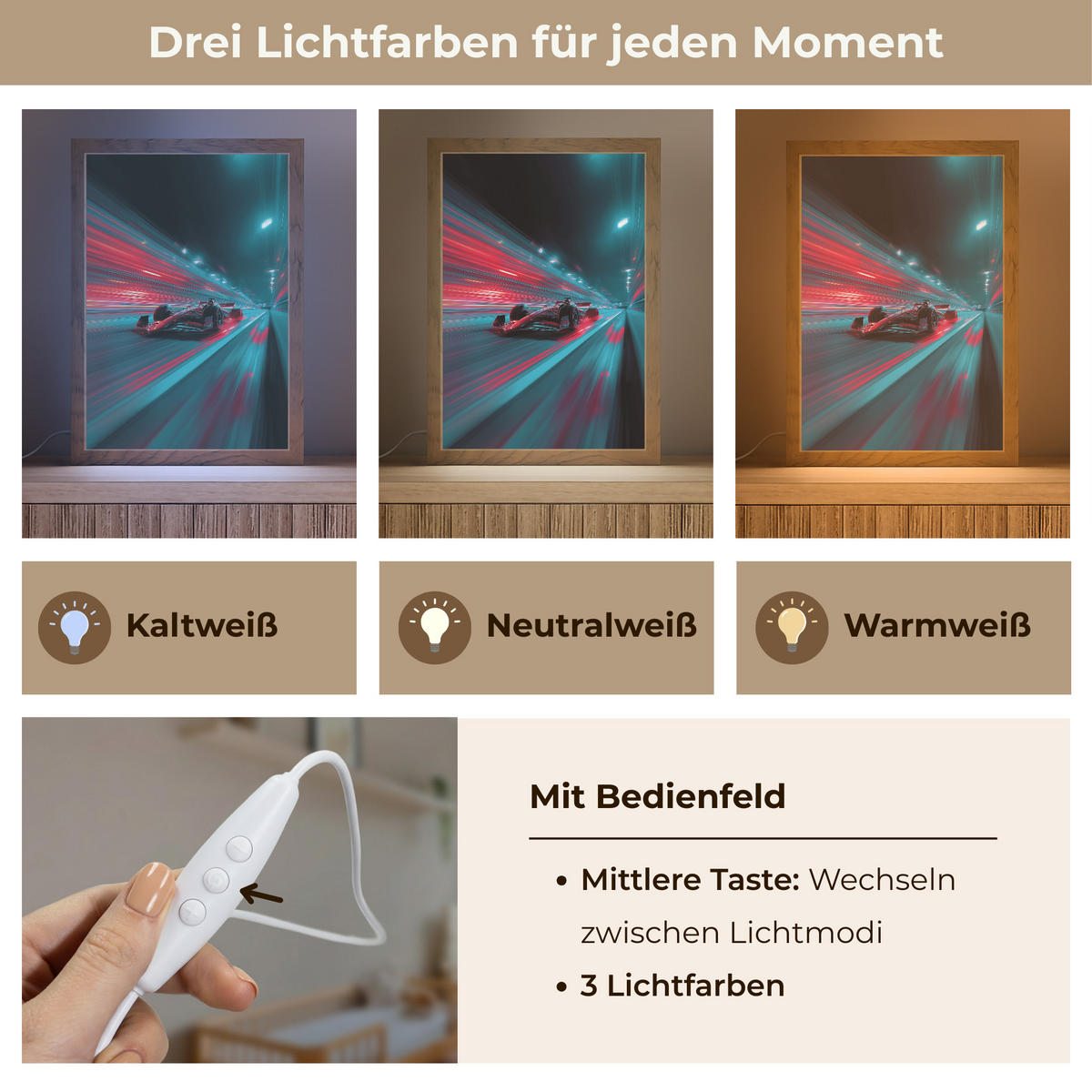 NACHTTISCHLAMPE Rennwagen - Rot - Geschwindigkeit 20x30 cm - Türkis, Holzwerkstoff (8/20/30cm)