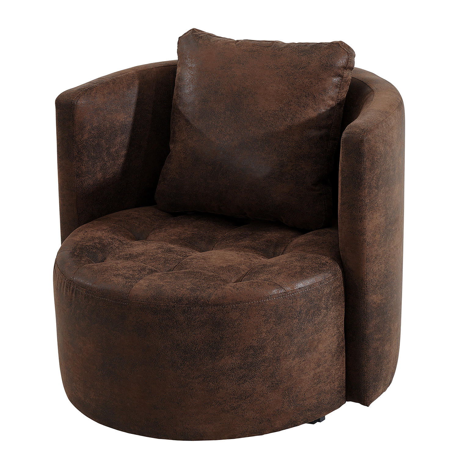 SESSEL - Schwarz/Braun, Textil (65/77/40cm) - home24