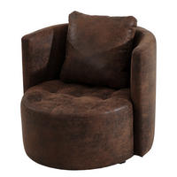 SESSEL - Schwarz/Braun, Textil (65/77/40cm) - home24