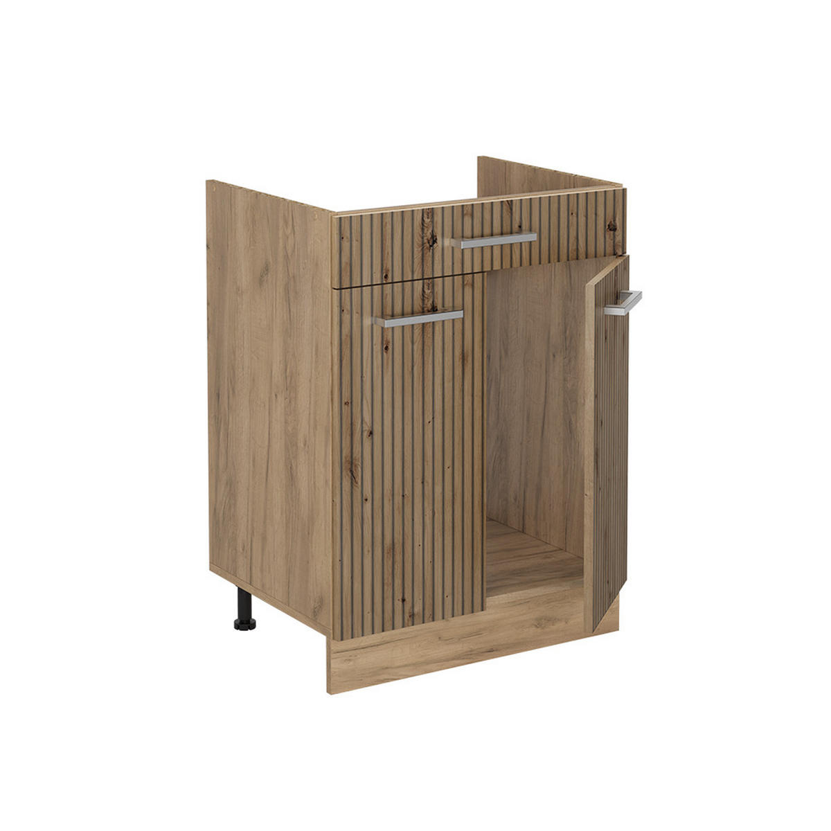 DULAP DE BAZĂ DE BUCĂTĂRIE R-Line, Stejar artizanal/Stejar auriu, 60 cm cu sertar стільниця Антрацит - stejar miere/stejar Artisan, compozit lemnos (60/81.6/60cm) - Vicco