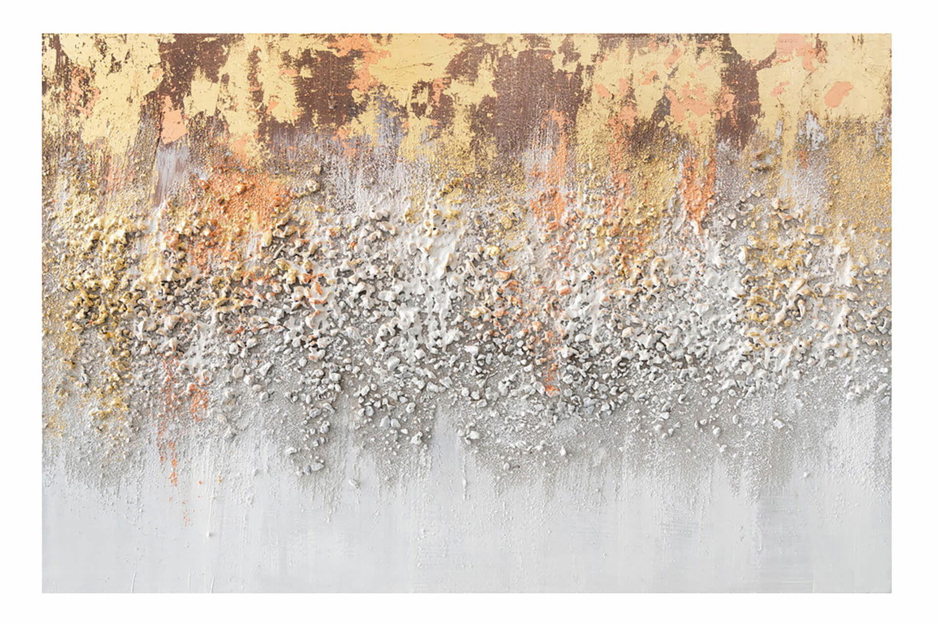 ACRYLBILD HANDGEMALT 90/60 cm - Weiß/Grau, Holz/Textil (1.4/60cm) - KUNSTLOFT