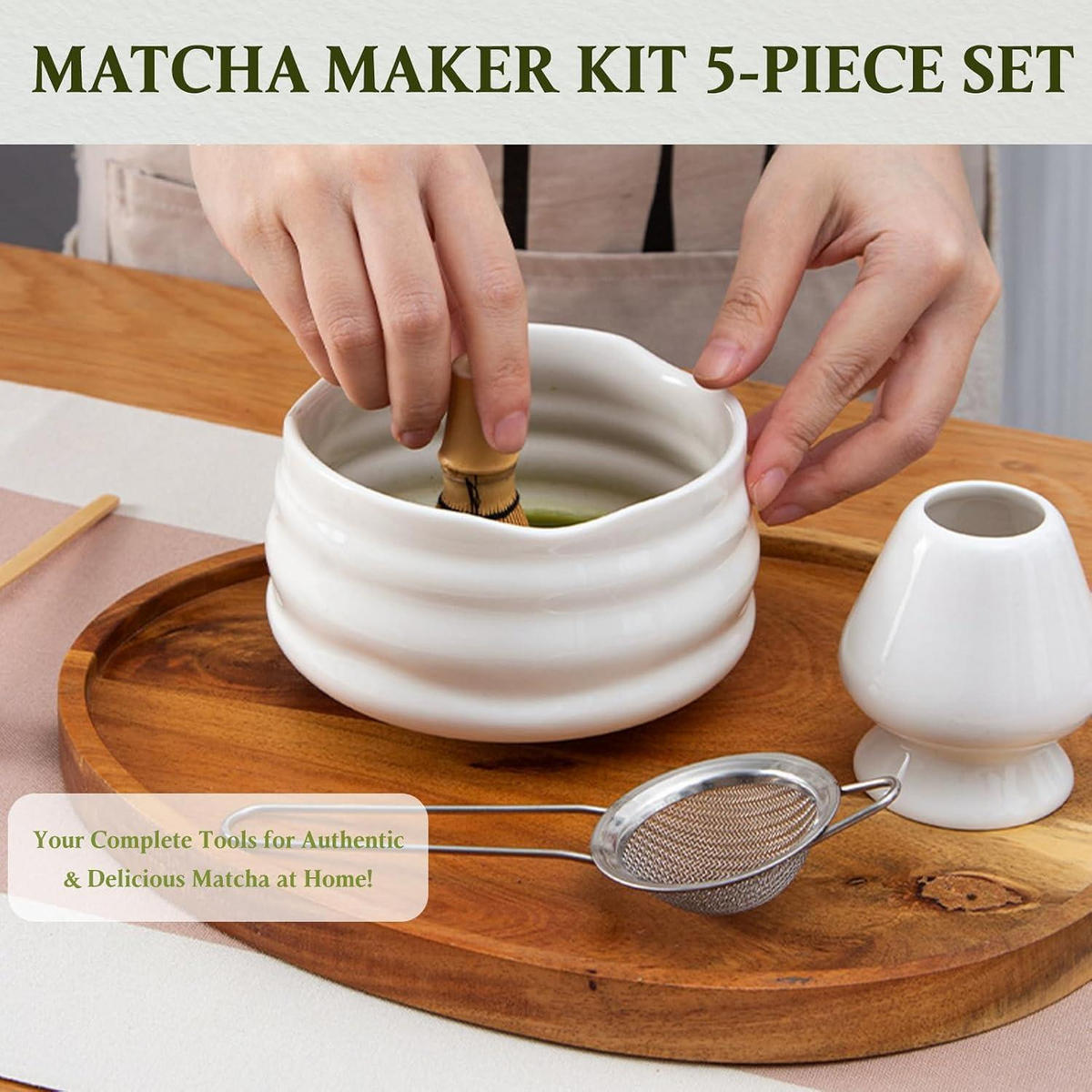 MATCHA Set 5-teiliges Set - Weiß, Keramik (12.7/7.4/12.7cm)