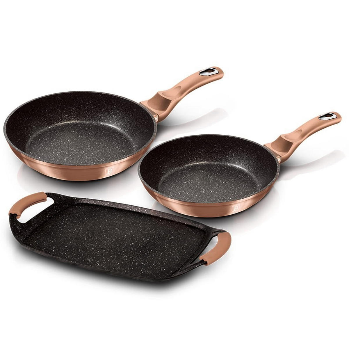 PFANNENSET Gold 50/30/20 cm BH1669 - Goldfarben, Metall - Berlinger Haus