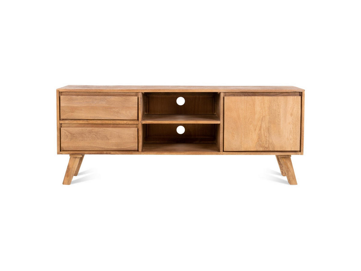 TV Board Bibi Mangoholz 150 cm / 40 cm Natur - Naturfarben, Holz (150/60/40cm) - Villa Möbel