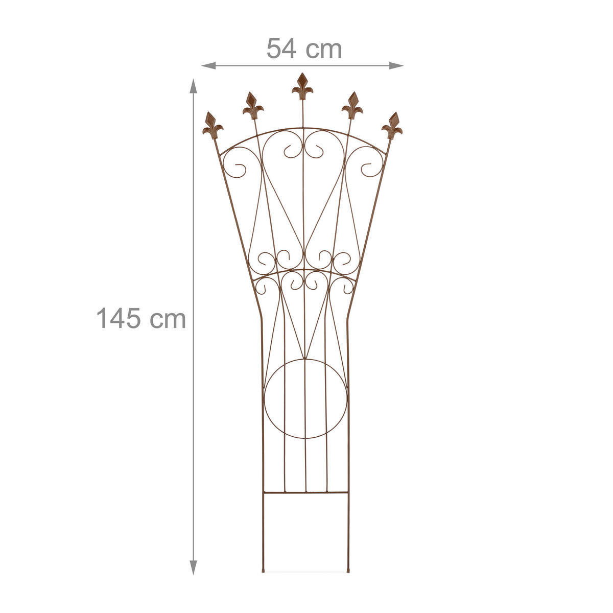2XRANKGITTER - Braun, Metall (54/145/1cm) - Relaxdays