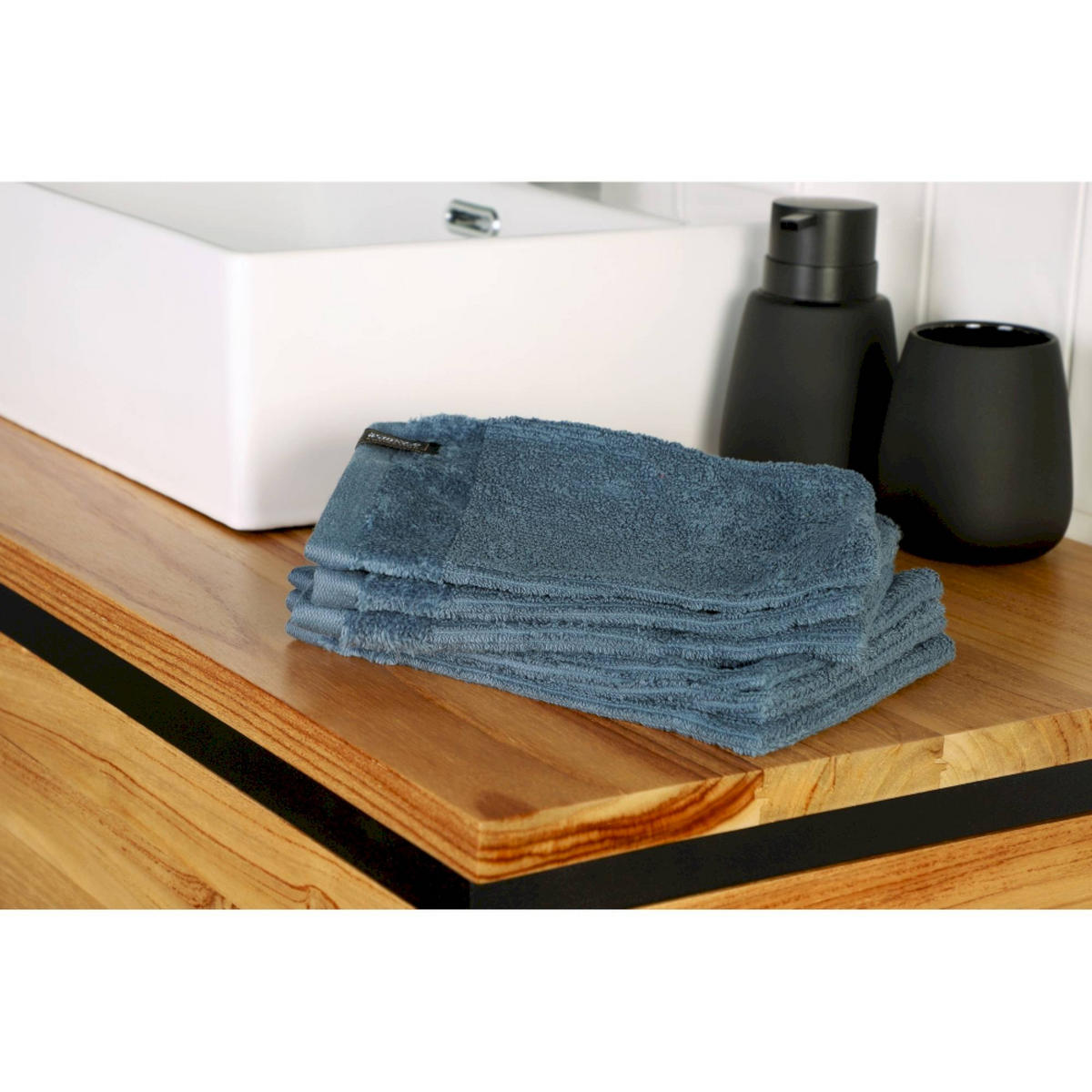 WASCHHANDSCHUH SENSE-6 - Blau, Textil (16/21cm) - Schöner Wohnen